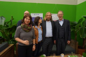 Gisela Sengl, Friedrich von Ostendorff, Sigi Hagl, Dr. Anton Hofreiter (alle B09/ Die Grünen) und Felix Prinz zu Löwenstein (BÖLW)